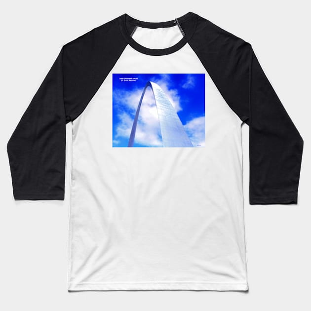 The Gateway Arch Baseball T-Shirt by NODZ ART